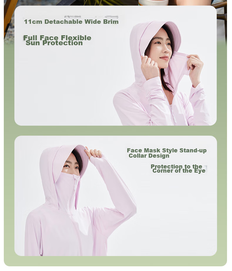 VVC Sun Protection Clothing for Women, Ice Silk Cool-Feeling Breathable UV-Resistant Shawl, Urban Light Outdoor Short Jacket, Light Gray 1.0 9