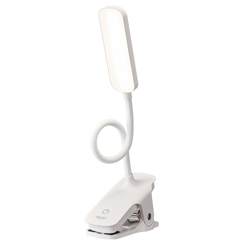 DELIXI Dual-Use Desk Lamp with Charging Port, Home Study Reading Light, Bedroom Dorm Clip-On Lamp Bedside Lamp