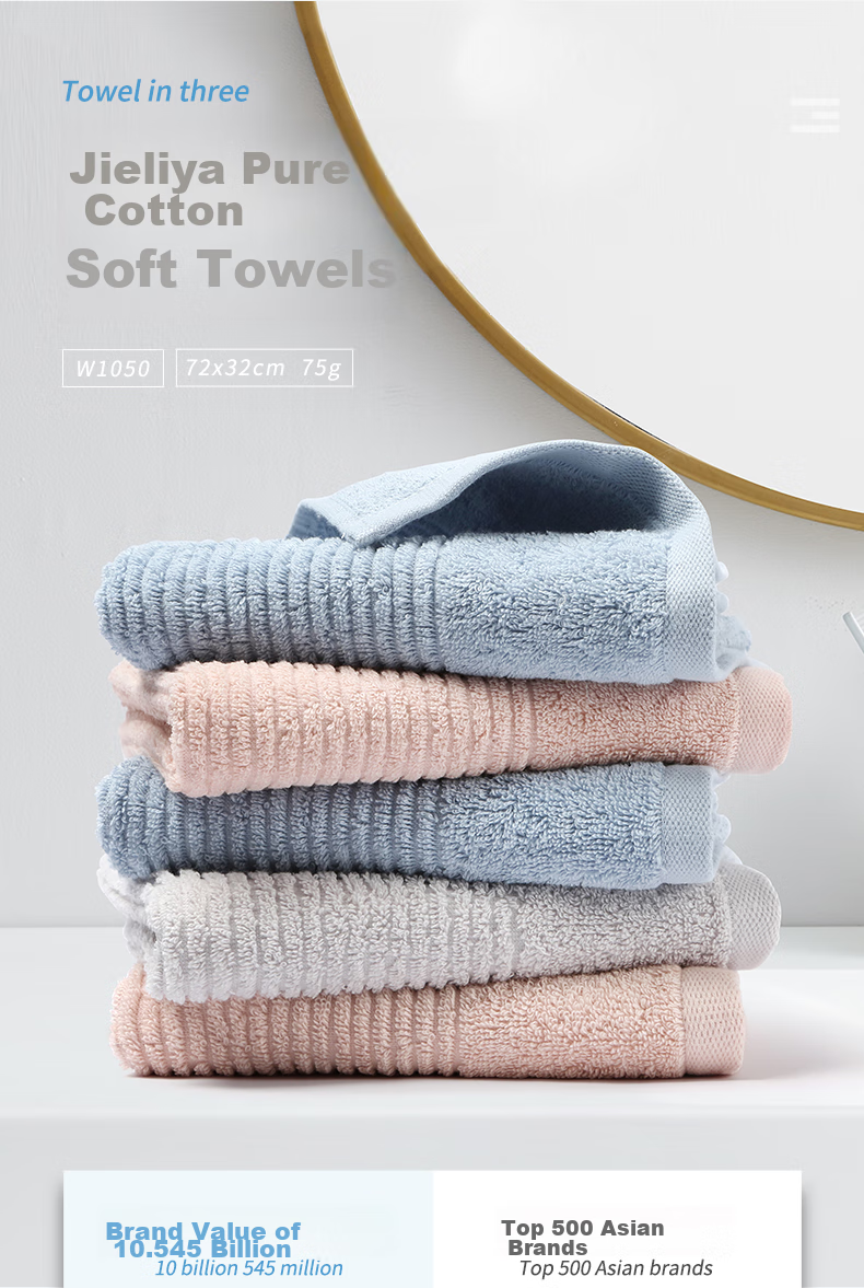Grace 7A Antibacterial Towel, Pure Cotton, Highly Absorbent, 8-Pack, Xinjiang Long-Staple Cotton, Grade A, for Sports And Face Washing, 72*32cm, 75g/piece 1