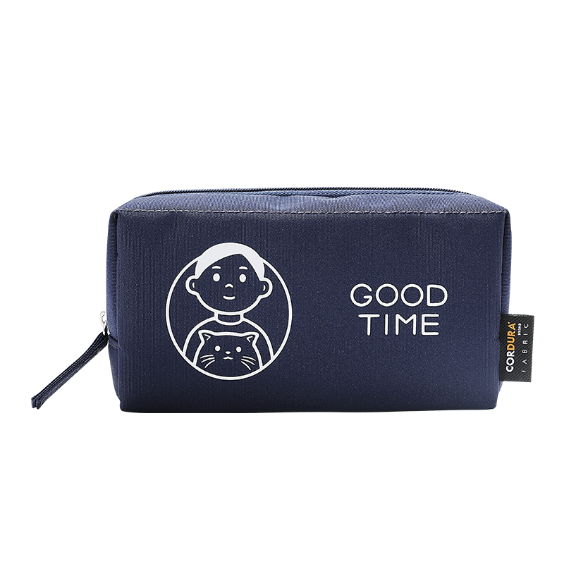 KOKUYO Noritake Collaboration Pencil Case, Student Stationery Storage Box, Large Capacity, Navy Blue, 1 Piece, WSG-PC2X222DB