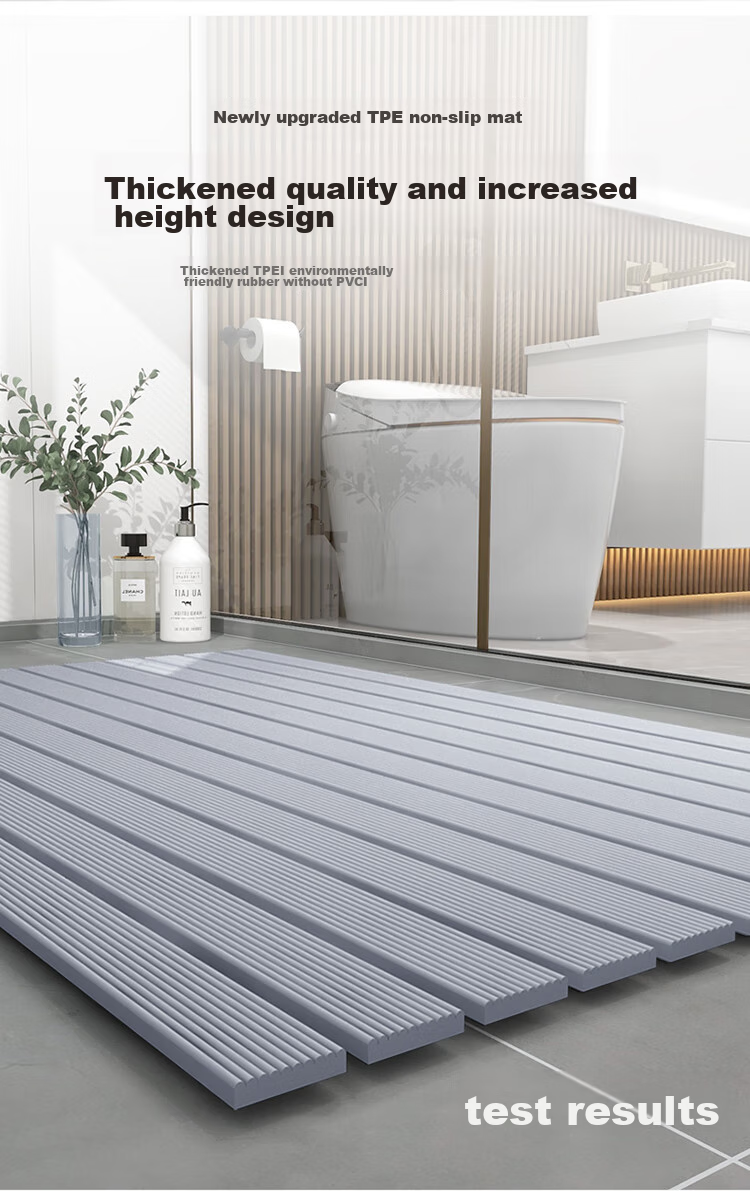 Huaxu Household Bathroom Non-Slip Mat, Shower Room Bathing Area Anti-Fall Floor Mat, Bathroom Washroom Toilet Water Barrier Waterproof Hollow Desig 7