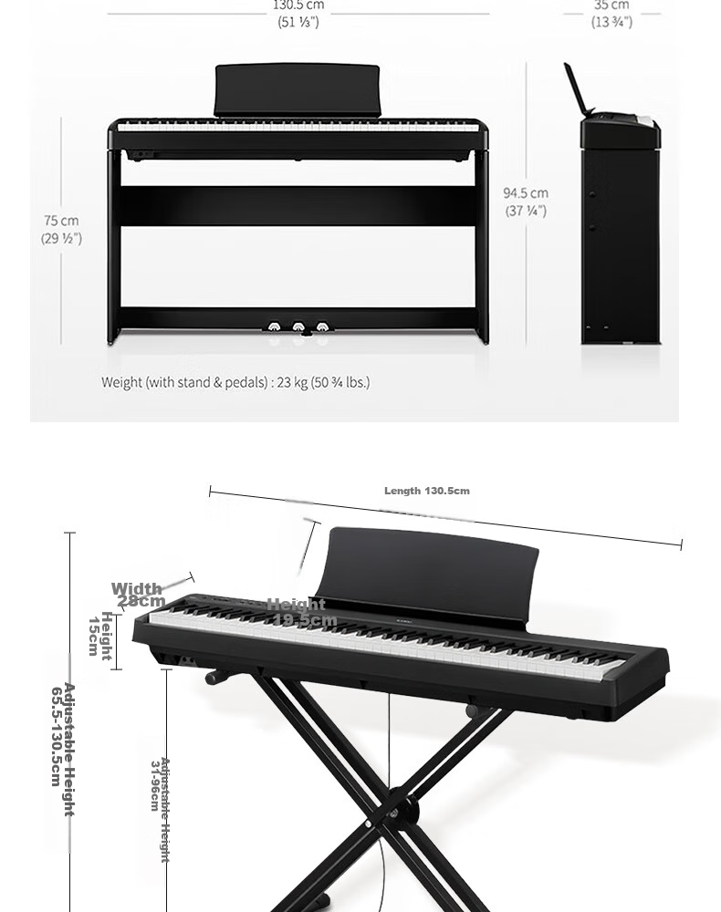 Kawai Digital Piano ES120, Black, 88 Weighted Keys, for Adults And Children, Performance Digital Piano + Gift Package 21