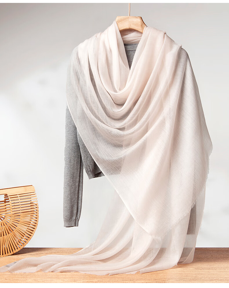 Zhijinlou Thin 100% Cashmere Scarf, Skin-Friendly Comfortable Fashionable Gift Shawl, Solid Color Simple Versatile Neck Wrap Birthday Present 17
