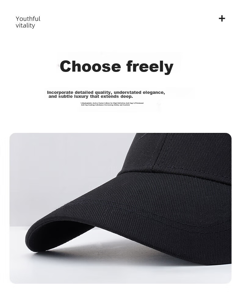 XTEP Baseball Cap for Men And Women, Stylish Breathable Hat, Duck Tongue Cap, Face-Slimming, All-Season Sun Protection Hat 8