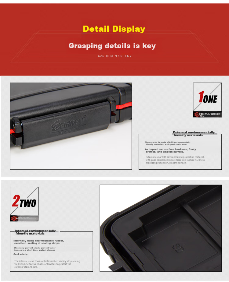 EIRMAI CB-101 DSLR Camera Storage Card Case SD CF MSD TF Card Holder Storage Box Red 11