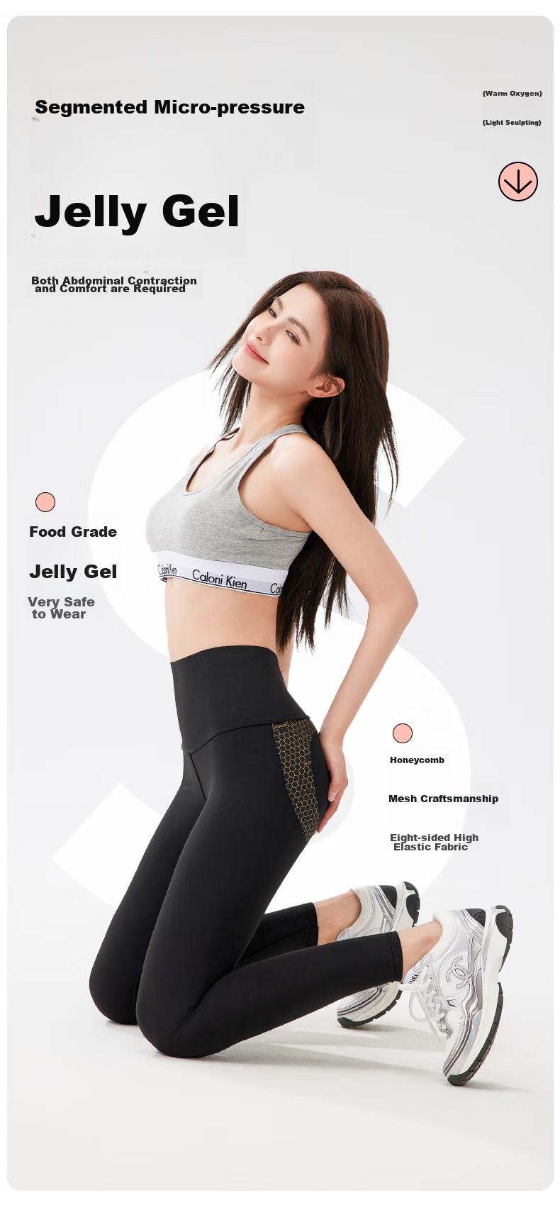 FitonTon Shark Leggings for Women, Autumn And Winter, Butt-Lifting And Tummy Control, High-Waisted, Slightly Compression, Butt-Lifting Band, Tight-Fitting Yoga Pants, Gray, L 13