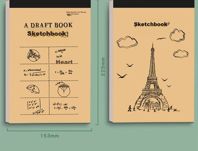 Liupintang Draft Notebook for Elementary School Students with Divided Blank Pages for Math Practice, Calculation Sheets, Exam Preparation, Middle School, High School And College Students' Error Correction And Blank Paper Sheets 16