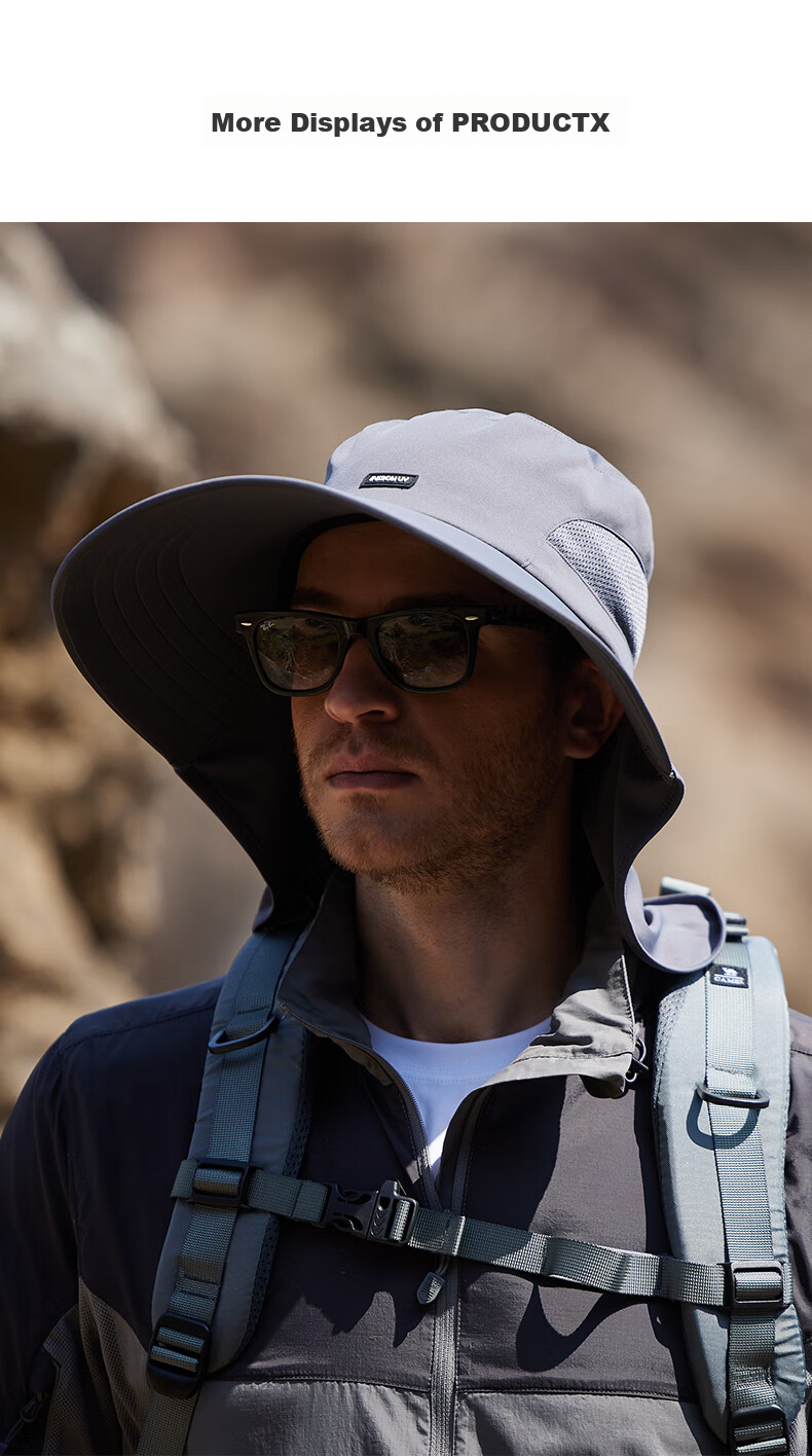 MISSION UV Sun Protection Hat for Men, Sun Visor Cap, Fishing Bucket Hat, Hiking Cap, Summer Outdoor UV Protection Wide Brim Sunhat 12