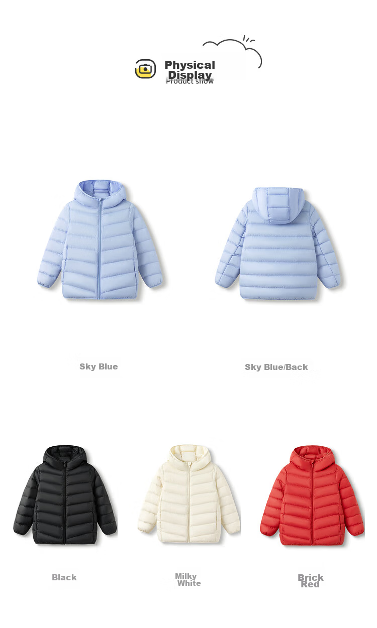 BALABALA Children's down Jacket Winter Coat for Boys And Girls, Baby Short Lightweight Outerwear, Parent-Child Matching Outfit, Fashionable 16