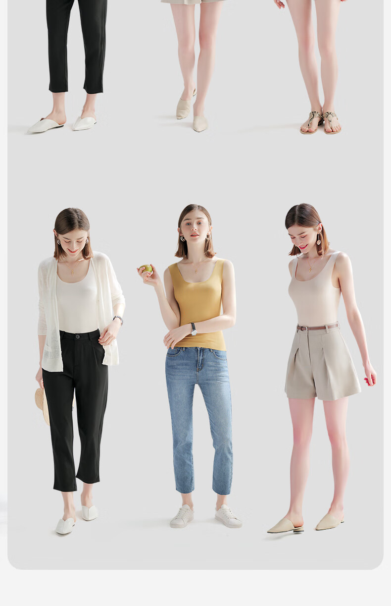 Jianyun Seamless Modal Camisole Slim Fit Women's Innerwear Sports Fitness Sleeveless Thin Base Shirt 14