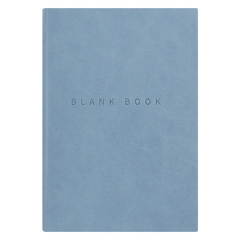 Faramon A5 Thick Blank Notebook, Soft Leather Artistic Elegant Draft Book, White Paper for Illustration And Doodling, Simple Stationery, College Student Copying Notebook, Customizable A5-Blue