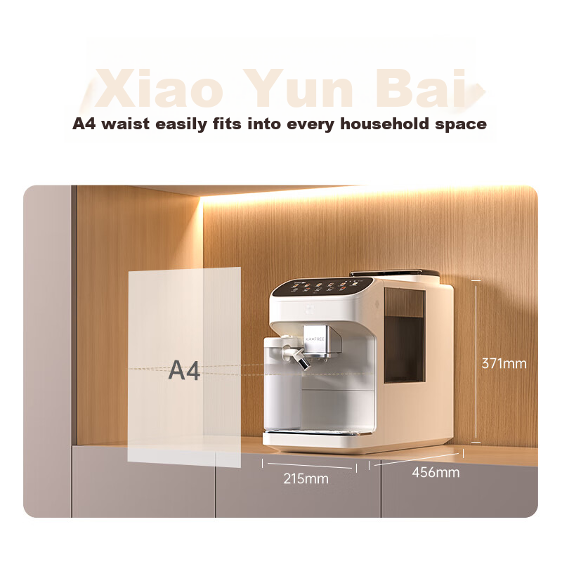 KAxFREE [Flagship Bestseller] Coffee Machine, Home Fully Automatic Coffee Maker with Fresh Grinding And Cold Brew, Italian-Style, Large Touch Screen, Dual Temperature Dual Extraction, SF1 Max, Moon White