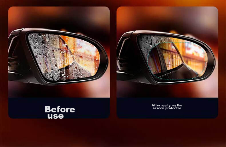 Zhunhang Car Rearview Mirror Rain Film, Reversing Mirror Waterproof Sticker, Side Window Anti-Fog And Anti-Glare High-Definition Water Repellent Film, Universal Fit 7