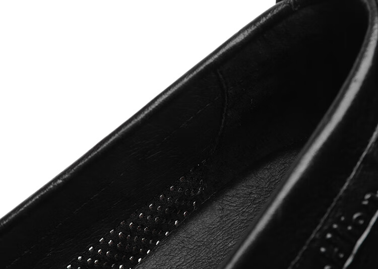 Goldlion Men's Business Casual Perforated Breathable Comfortable Durable Loafers G508320205 Black Size 39 8