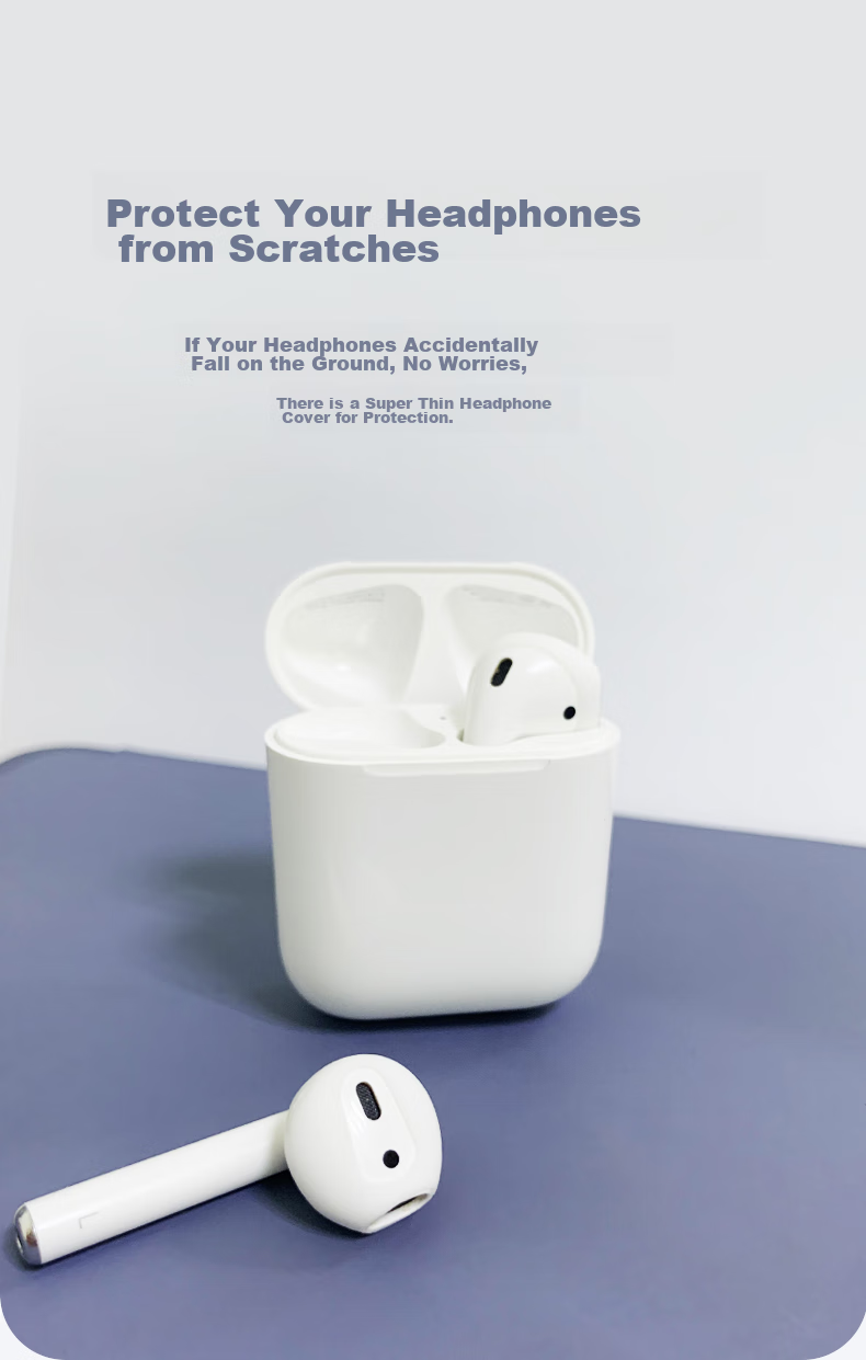 Masentek ES11 Earphone Eartip Protective Cover, Compatible with AirPods 1/2 First And Second Generation Bluetooth Headphones, Apple Pro34 Third And Fourth Generation Semi-In Earphones, Non-Slip Silicone Accessory 6