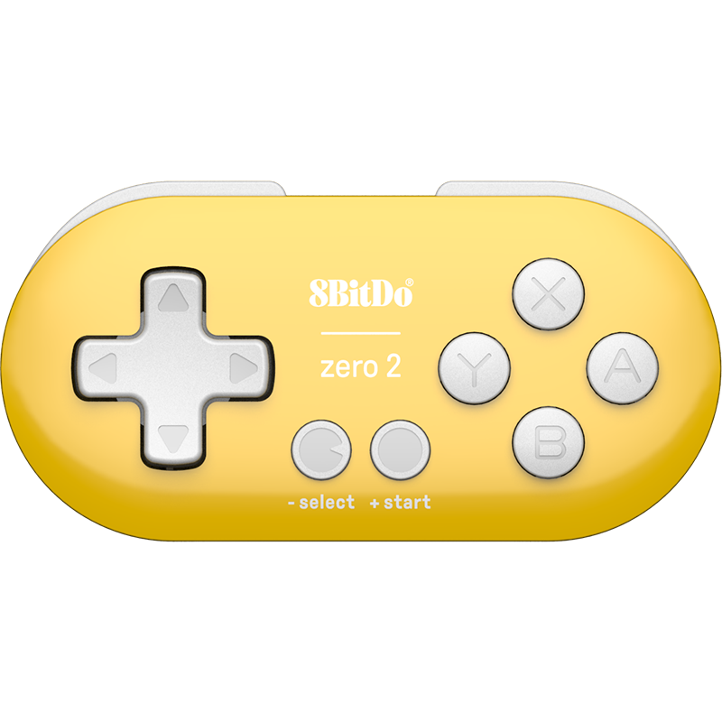 8BitDo Zero2 Mini Game Controller, Anki Shortcut Tool, Drawing Shortcut Assistant for Wireless Mobile Switch Game Console Steam, Lemon Yellow