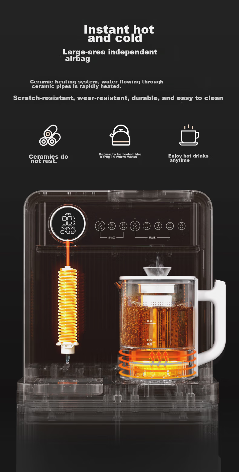 JMEY Instant Hot Water Dispenser, High-End Smart Tea Bar Machine for Home Use, Direct Drinking Machine, Bottom-Loading Water Tank, Electric Kettle, All-In Machine for Living Room And Office, C5PLUS 8