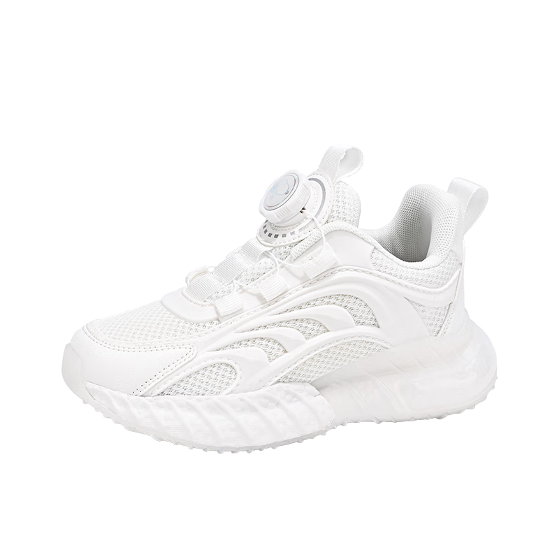 SNOOPY Children's Sneakers, Kids' Sports Shoes, Shock-Absorbing Lightweight Casual Shoes, Boys And Girls White Shoes, 0099 White, Size 32