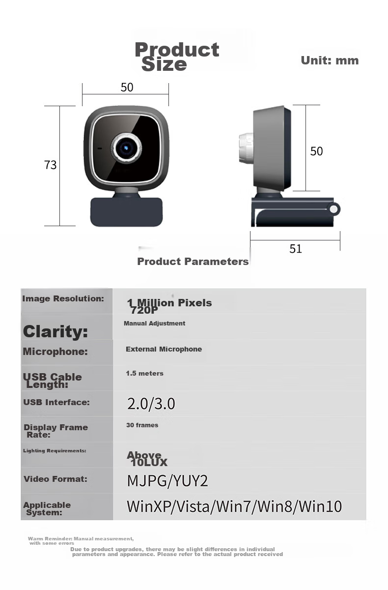 GESOBYTE C203 720P HD Webcam with Independent High-Definition Microphone for Live Streaming, Video Calls, Conferences, Online Teaching, Home Use, Laptop And Desktop USB Interface, Plug-And 11