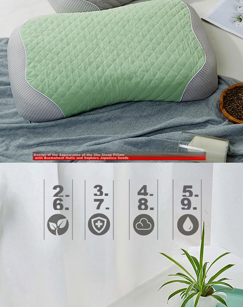 Shangfan Buckwheat Hull Low Pillow, Buckwheat Pillow, Low Pillow, Meltblown Fabric Anti-Mite And Antibacterial Pillow Core, Cervical Pillow 5