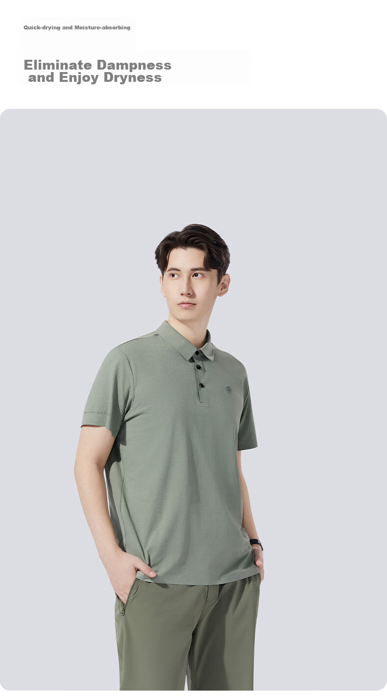 TECTOP Men's Outdoor Short Sleeve Polo Shirt Breathable Sports Base Layer Casual T-Shirt 2422175TX Classic Black L 7