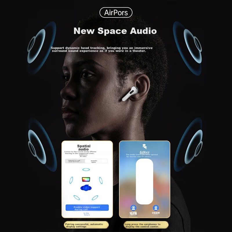 ALittleFlower [2026 New Model | 4th Generation Pro] Bluetooth Earphones Compatible with Apple IPhone 17, IOS 16/15, Huaqiangbei Ultra-Long Battery Life Comfortable for Long-Wear Use without Pain Or Damage to Ears & Noise Cancellatio