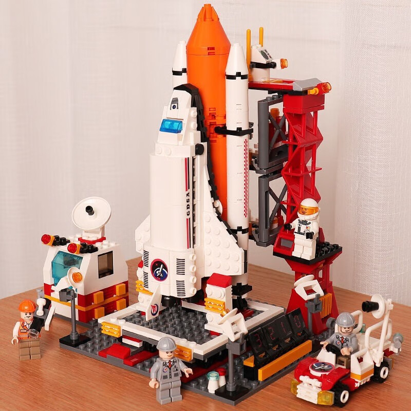 Конструктор LEAIXIANG Детский центр запуска ракеты, космические блоки LEGO, сборная игрушка для детей 6-12 лет, подарок на Новый год для мальчиков и девочек