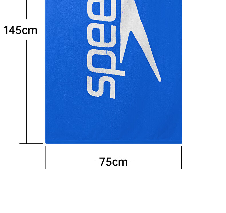 Speedo Logo Printed Quick-Absorbing Lightweight Portable Large Pure Cotton Sports Towel, Black/white 3