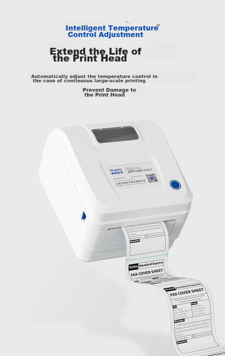 QIRUI QR-586B Express Delivery Printer Electronic Labeling Machine, 108mm Self-Adhesive Cross-Border Barcode Thermal Label Printer for Commercial Use 8