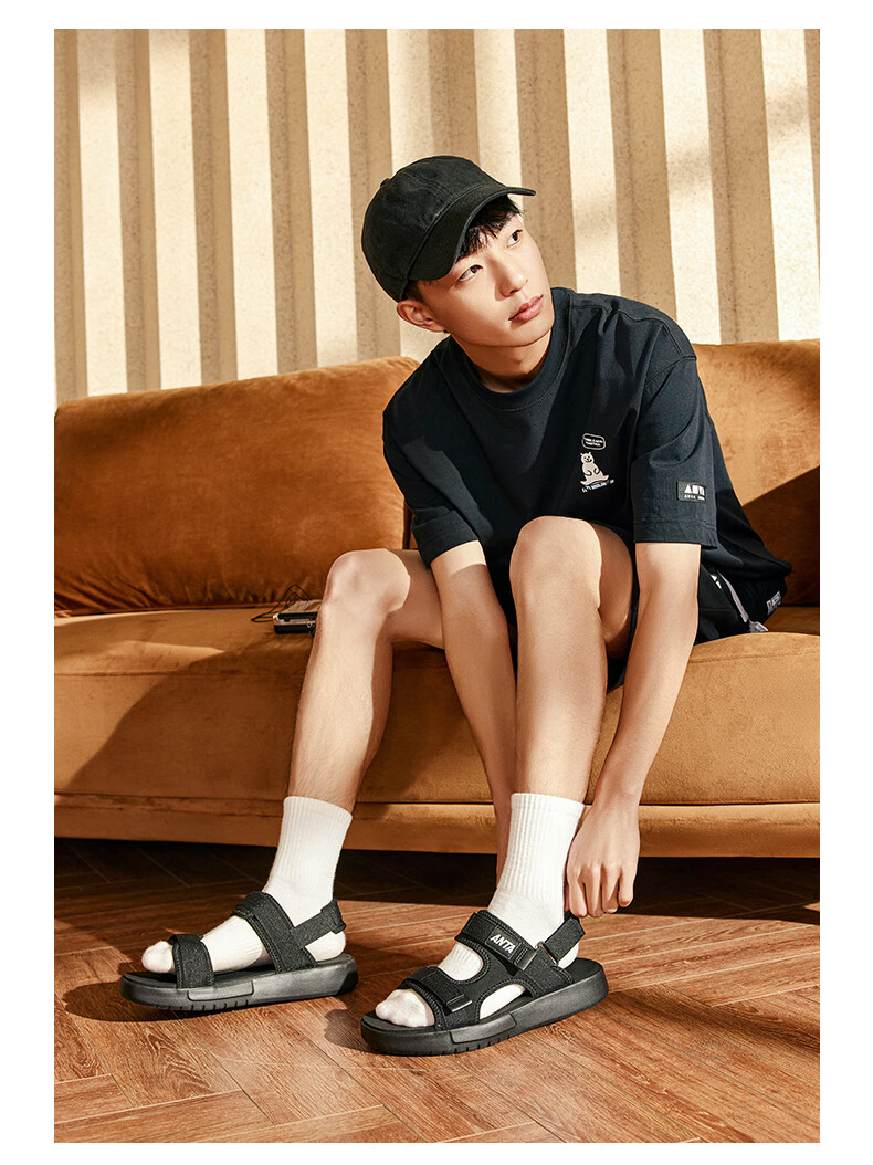 Anta Men's Summer Lightweight Breathable Sandals Soft Sole Casual Sports Beach Slippers 13