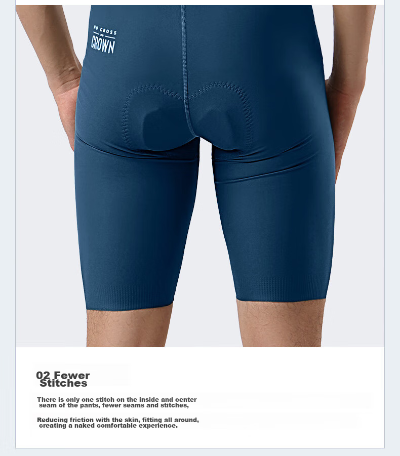 Lameda Cycling Shorts, Bib Shorts, One-Piece Shorts for Men, Summer Professional Mountain Road Bike Shorts, Haoyue, Blue, Size M 8