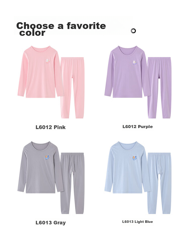 Hodo Children's Underwear Set, Hodo Cotton Candy Modal Cotton Sweater Autumn Top And Pants L6012 Pink 130 7
