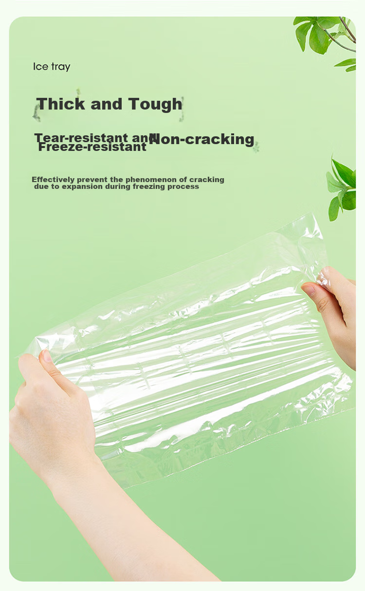 MARYYA Disposable Ice Bags, 50 Pieces Per Pack, Food-Grade Ice Mold Bags with Funnel, Self-Sealing Ice Cube Tray 11