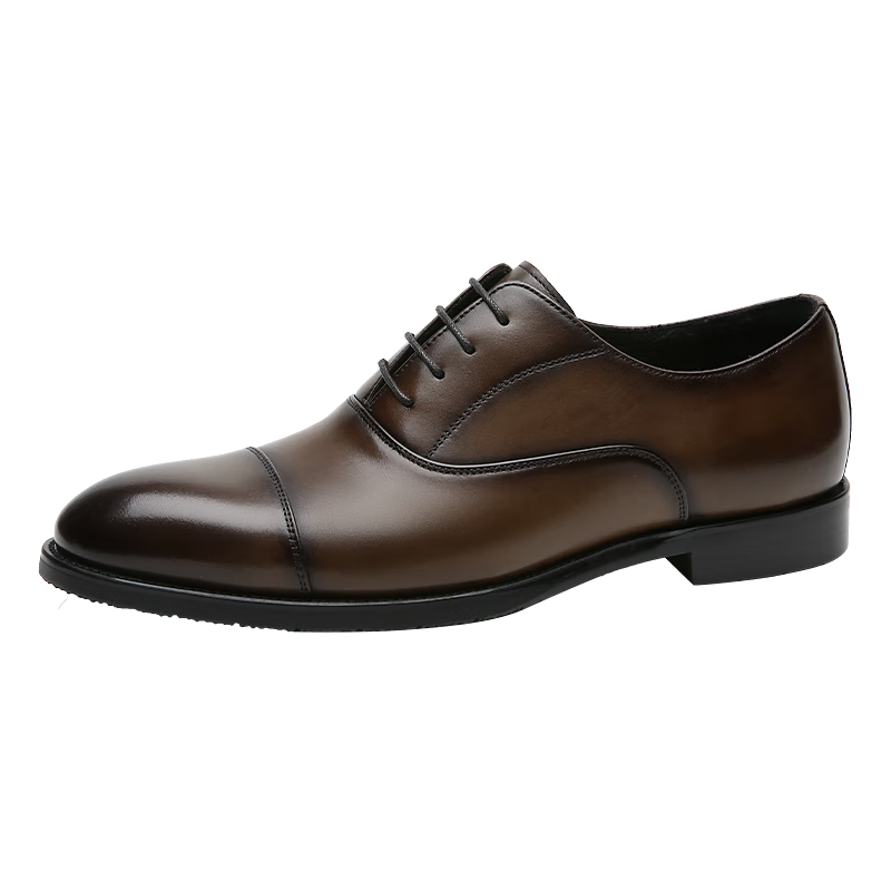 Goldlion Men's Formal Leather Shoes, Gentleman's Party Comfortable Oxford Shoes, 58021029540A, Brown, Size 43