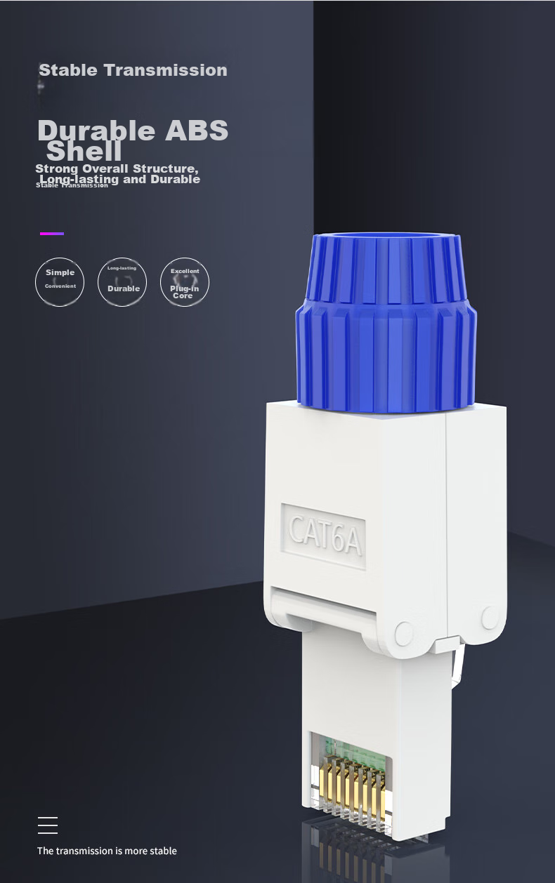 CNCOB Category 7 Ethernet Cable Toolless RJ45 Connector, Engineering Grade CAT7 10 Gigabit Network Toolless RJ45 Connector, 1 Piece, CN-8002 7