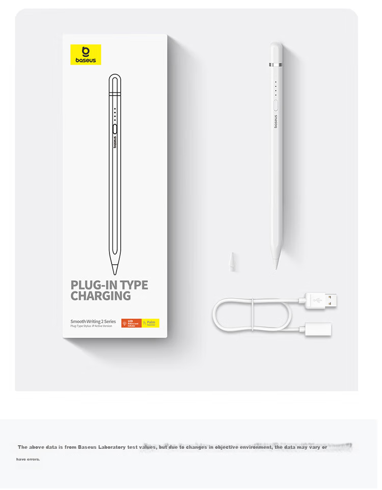 Baseus Capacitive Stylus Pen for iPad Apple Pencil [Direct Plug/C Port Fast Charging] Compatible with Pro/Air/Mini7/iPad11 Tablet Touchscreen Stylus Apple Pencil 2nd Generation 16