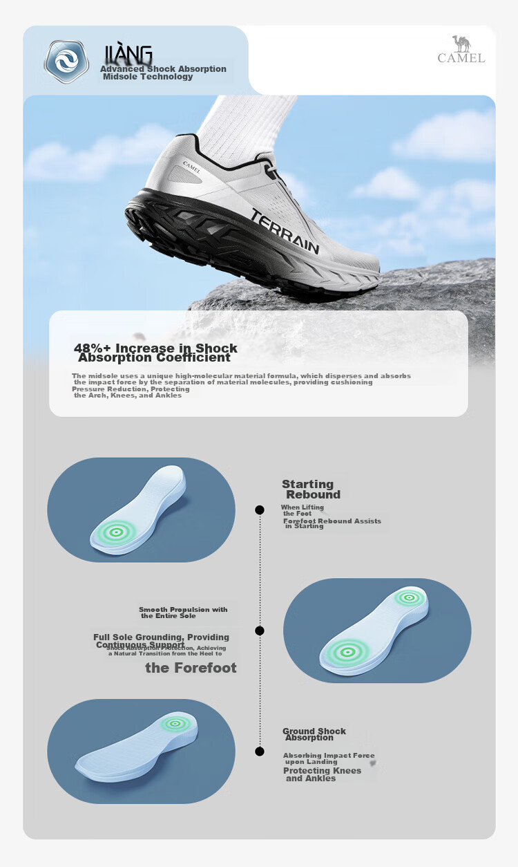 CAMEL [Yunying] Trail Running Shoes for Men And Women, Outdoor Non-Slip Breathable Hiking Shoes, Trekking Shoes F24B026021 4