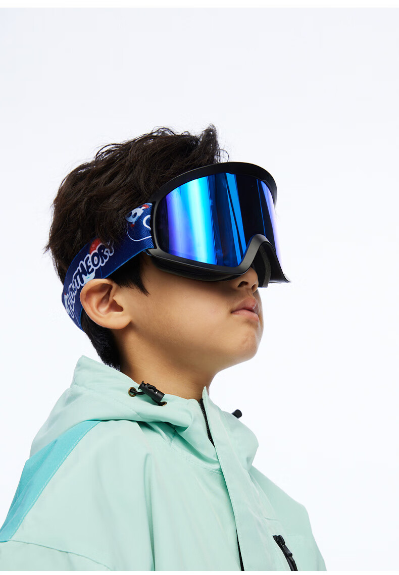 Flow Theory Children's Ski Goggles for Boys And Girls, Double-Layer Anti-Fog Single And Double Board Ski Glasses Snowboard Protective Eyewear Blue Space 7