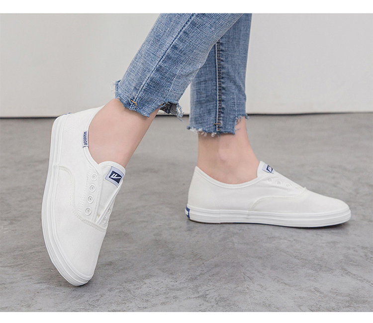 Warrior Canvas Shoes for Men And Women, Comfortable Flat White Sneakers, Nurse Shoes, Couple's Casual Shoes WXY-A446T White 42 5