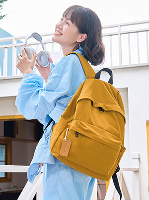Laifu Outdoor Hat Brim Bag, Women's Casual Canvas Backpack for College Students, 11-Inch Fashionable Versatile Shoulder Bag 1