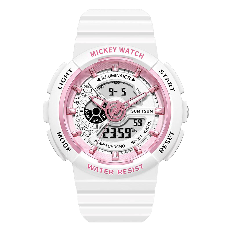 Disney Song Song Co-Branded Sports Waterproof Watch for Middle School Students' High School Entrance Exam, Time-Telling Only Children's Electronic Watch