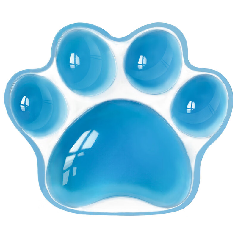 EXCO Cat Paw Wrist Rest Mouse Pad, Silicone Wrist Cushion, Crystal Jelly Small Wrist Support, Cute Cartoon Palm Rest, Soft Office Mouse Hand Rest for Men And Women, Sky Blue 81650 12