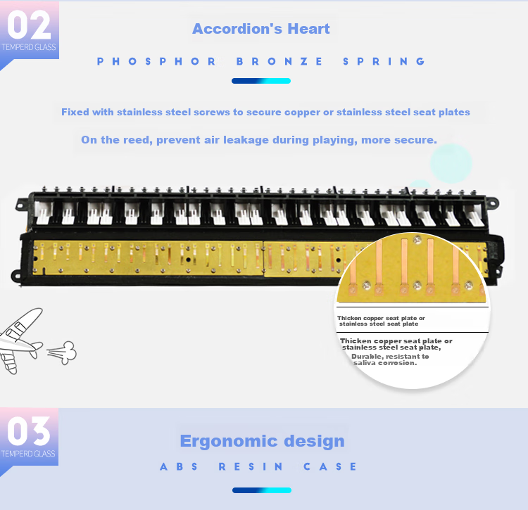 Qimei 32-Key Recommended Teaching Melodica, Parent-Child Tree Melodica (Blue), with Playing Instructions And Musical Note Stickers 4