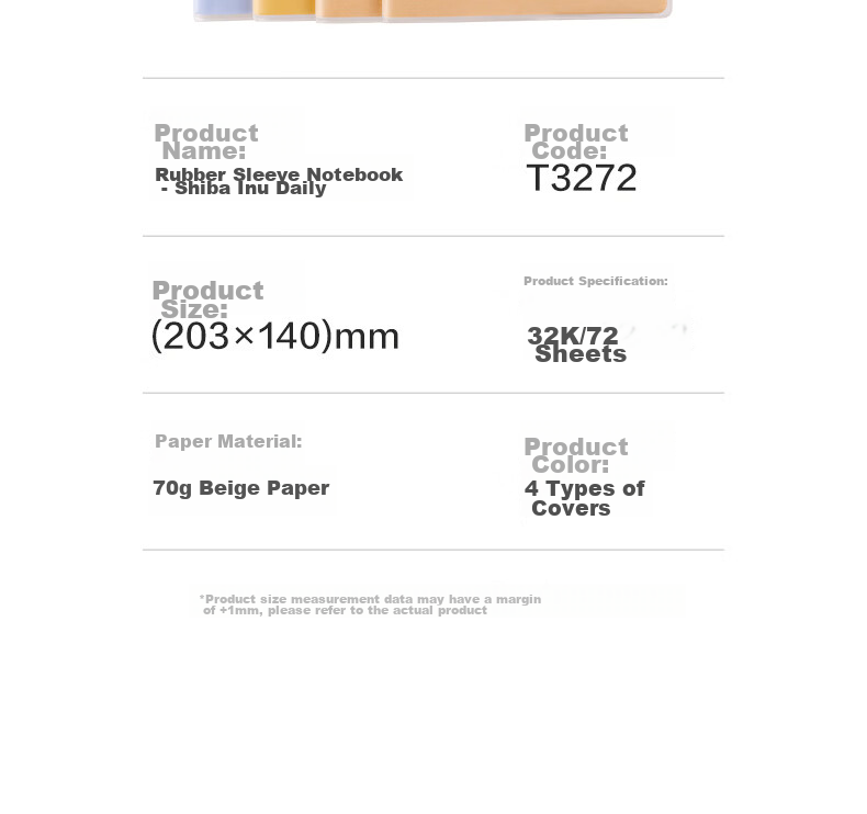 Deli Glue-Bound Notebook, 32K Pages, High-Quality, Self-Glue Binding, 72 Sheets/Book, T3272 Series - National Trend Fengjing, 4-Pack 15