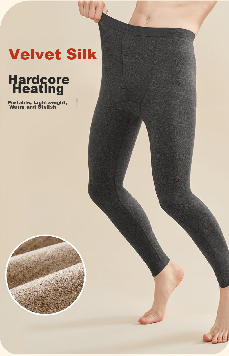 MiiOW [Down And Silk 7A Antibacterial] Men's Thermal Underwear, Warm Long Johns, Autumn And Winter Cold-Proof Inner Wear, 2026 New Style 2