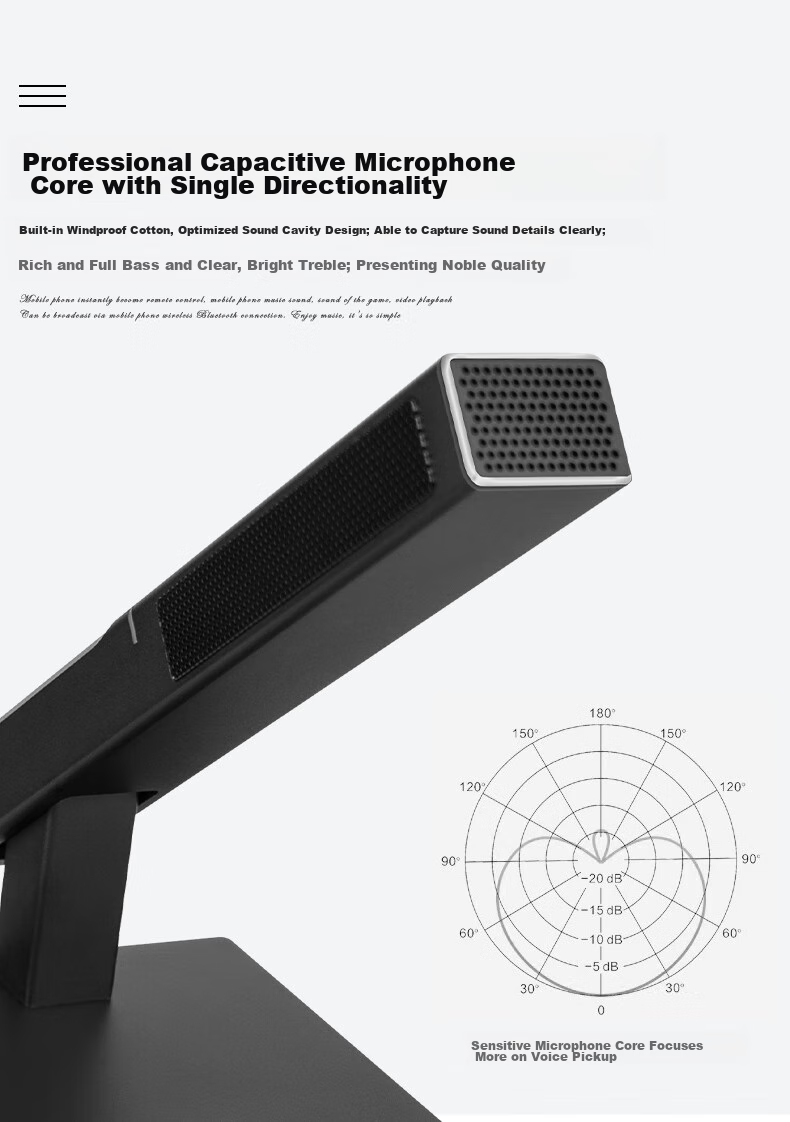 SHILE USB Conference Microphone Wired Capacitor Mic for Remote Live Streaming Online Teaching SW-06 6