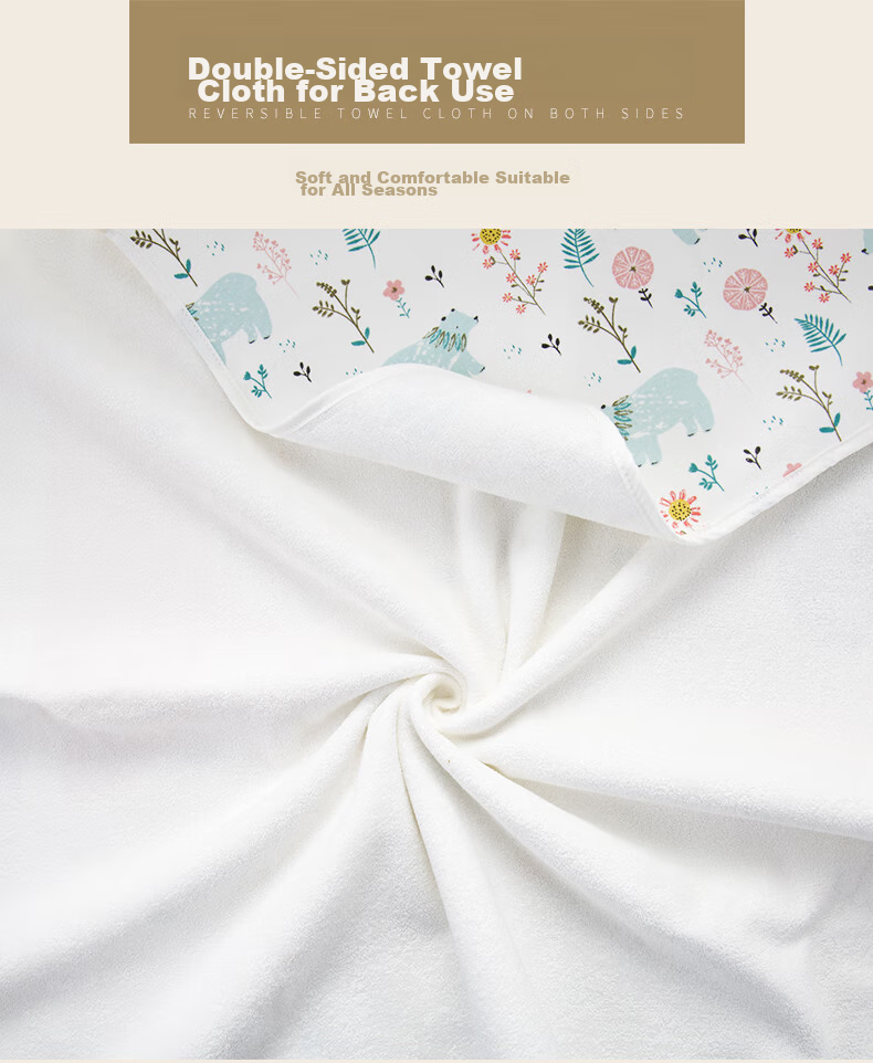 AIBEDILA Washable Waterproof Pure Cotton Breathable Baby Diaper Pad, Extra Large Menstrual Pad for Newborns And Infants, 100*150cm Dinosaur Desig 5