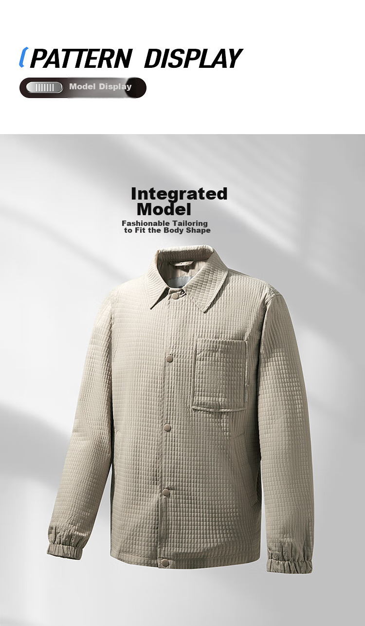 HLA Jacket for Men, POWER YOUNG Series, Lapel Plaid Coat for Men, Autumn Season, Chinese New Year 2