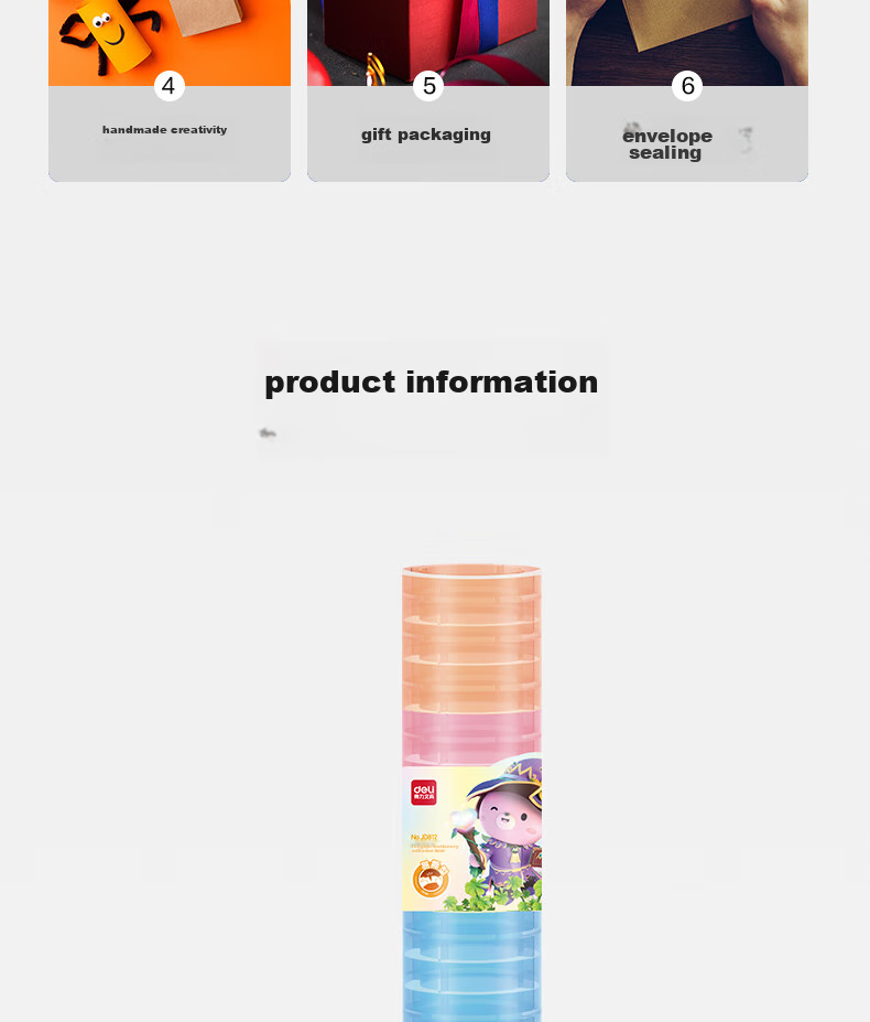 Deli (Deli) Strong High-Transparency Tape 8mm*30y Small Tape for Error Correction And Student Stationery, Back-To Essential Learning Supplies, Tear-Resistant And Tensile-Strength, 2 Rolls JD902 13