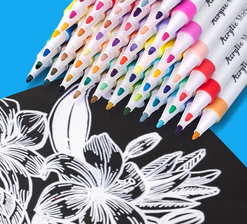 Deli 12-Color Acrylic Markers, Children's Drawing Pens, Paint Set for Boys And Girls, Toy Birthday Gift HM922-12 4